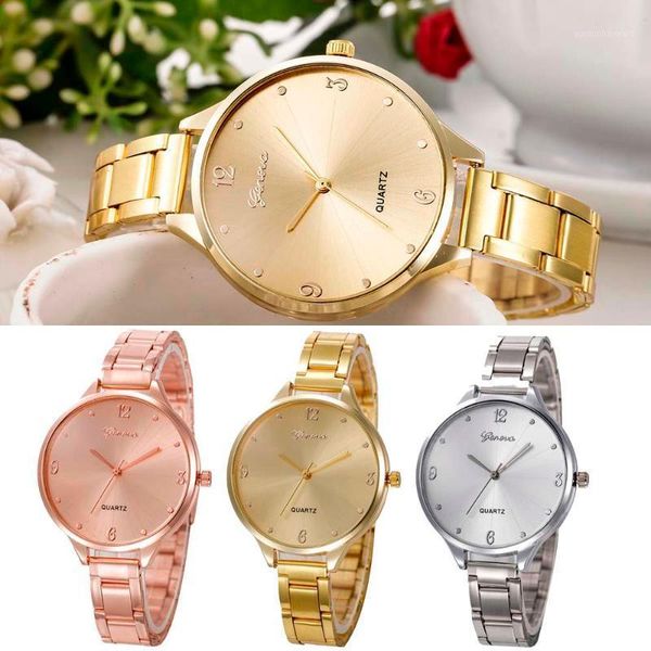

wristwatches fashion women crystal stainless steel analog quartz wrist watch, Slivery;brown
