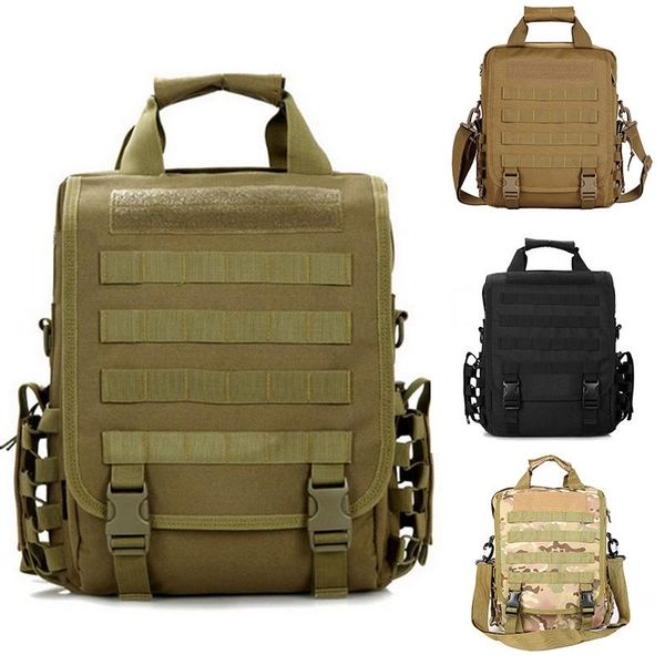 

tactical military 14'' lapbag molle shoulder backpack army camping hiking travel outdoor men's messenger bags
