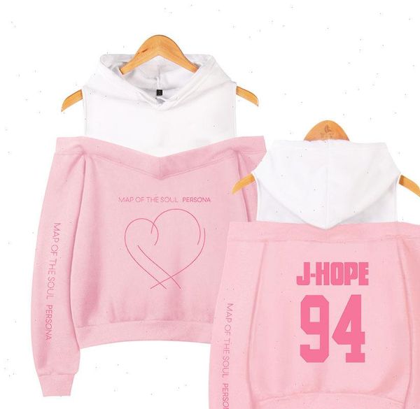 

kpop womens vsoul map person off shoulder hoodie women men jimin rm jeong hip hop casual bangtan boys hoodies streetwear, Black