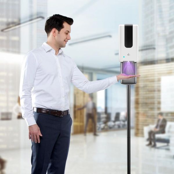 

liquid soap dispenser 1200ml touchless spray height-adjustable hand sanitiser stand suitable for restaurant el