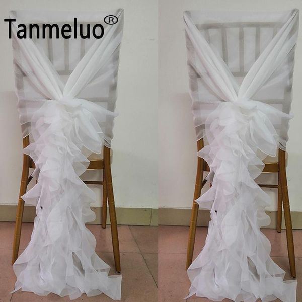 

luxury chair sashes wedding sash party decoration elegant white chiffon for event el