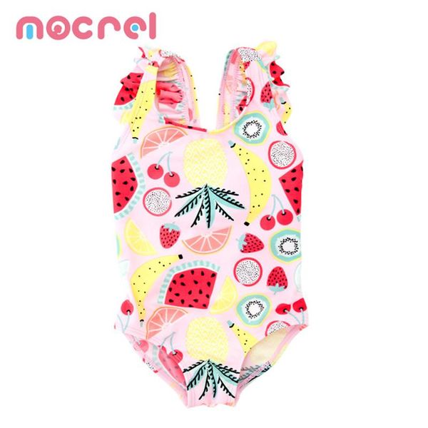 

girl swimsuit fruit children in the spring jumpsuits baby bathing suit one piece swimwear children's one-pieces, Black