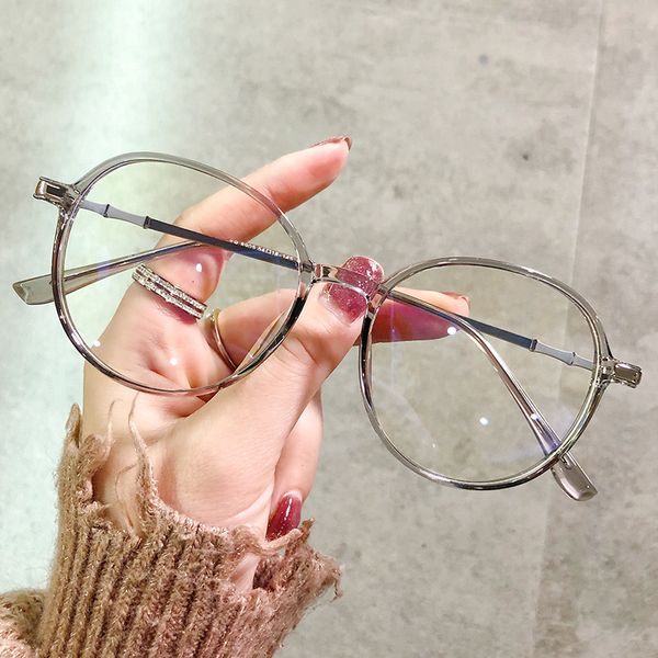 

design anti blue light female chaoyuan student myopia optical glasses frame male personality bamboo leg, White;black