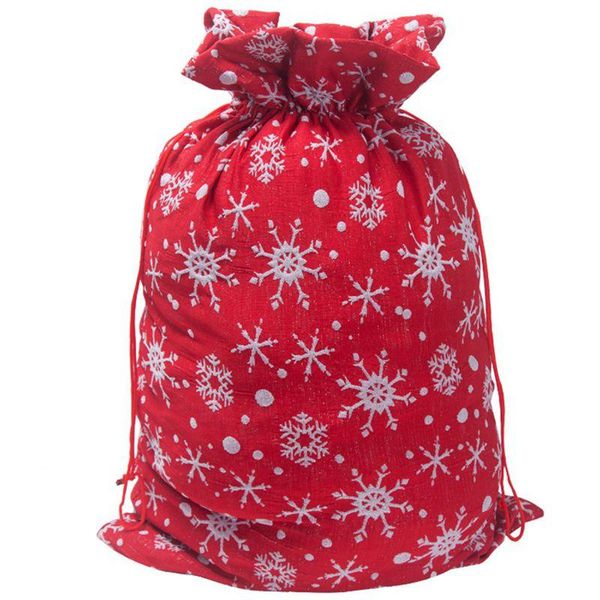 

christmas decorations giant gift bag creative snowflake santa sack pattern with drawstring party supplies