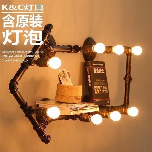

wall lamp loft retro pipe arrow lamps industrial living room bedroom study decorative sconce lights clothing shop e27 fixtures