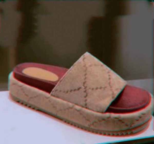 

luxury designer women slippers beach thick soles fashion lady, Black