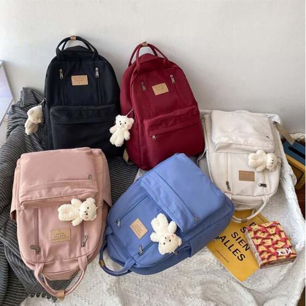 

school bags fashion designer women canvas bag girls large capacity double shoulder casual outdoor travel backpack