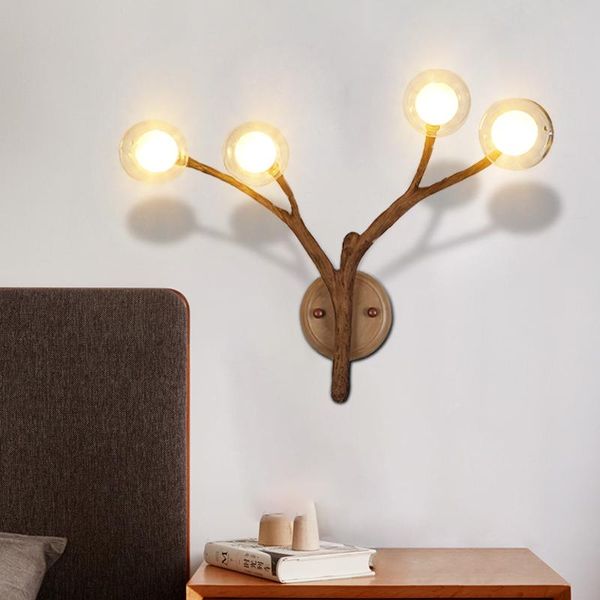 

wall lamp nordic creative tree branch led personality living room background modern simple bedroom decorative