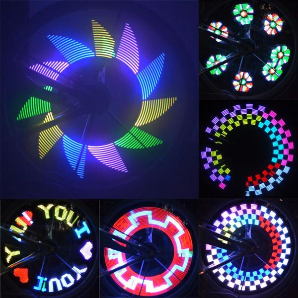 

bicycle wheel light colorful rainbow bike spokes motor lamp led signal lights for bikes accessories