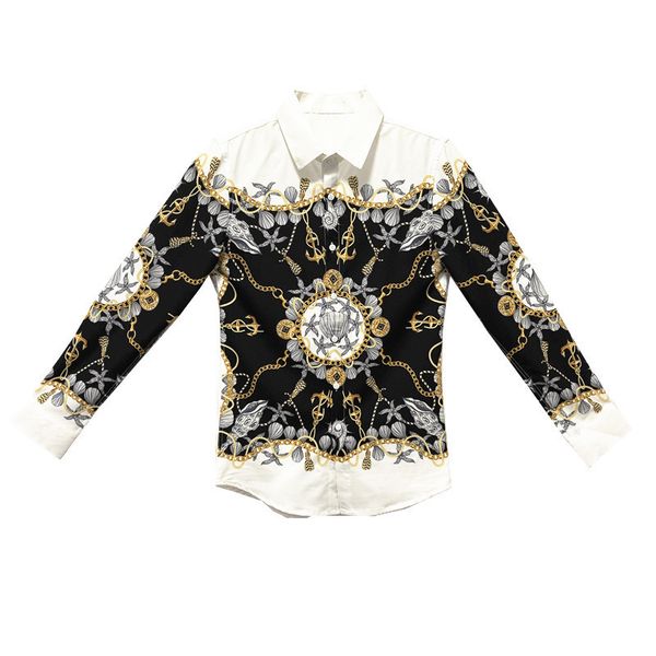 

men's polos arrival cotton casual shirts full single breasted men shirt brand clothing wholesale sleeve blouse digital printing v8wv, White;black