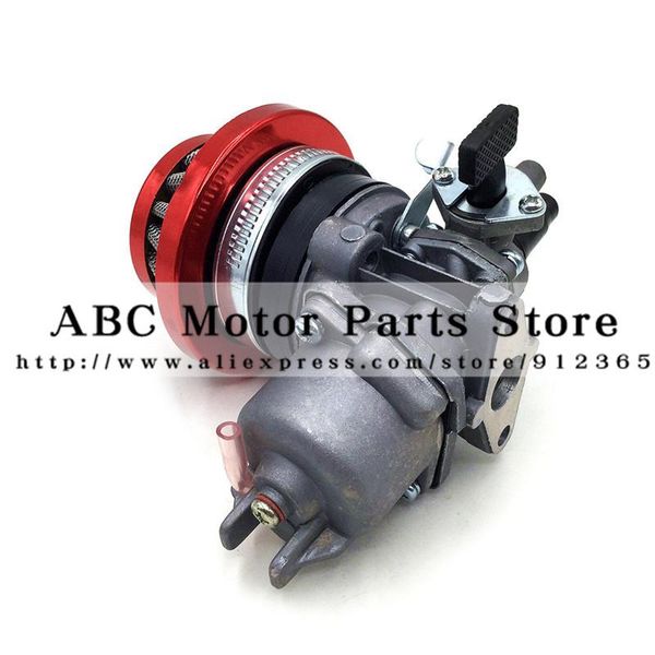 

motorcycle fuel system carburetor carb carby + steel 44mm air filter red blue+ stack for 47cc 49cc mini moto dirt pocket bike atv quad go ka