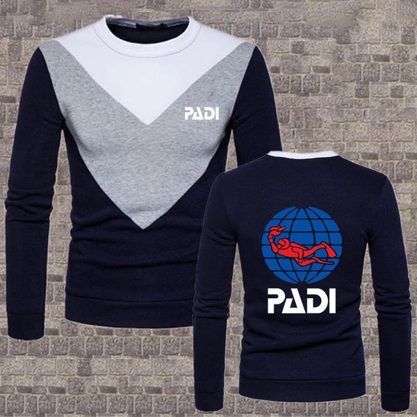 

men's jackets 2021 padi logo print custom made brand leisure high street male long sleeve hedging sweatshirt man o neck hooded men stre, Black;brown