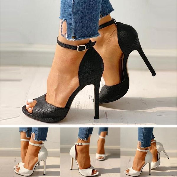 

elegant sandals women high heels pumps super heel women's banquet waterproof platform toe ladies shoes 4.21, Black