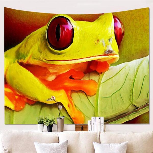 

tapestries animal series design nordic ins hanging tapestry background cloth boho decor wall 3d painting frog