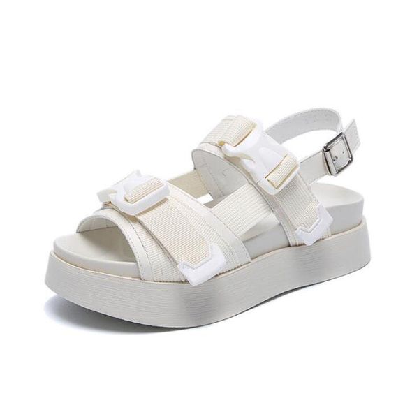 

shoes woman summer sandals for women comfy soft retro wedge low heels thick bottom ladies, Black