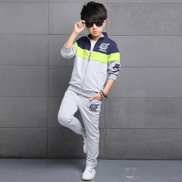

4 5 6 7 8 10 yrs baby boys clothes spring autumn boy clothing set long sleeve jacket coat pants, White
