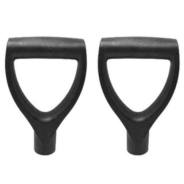

hand tools 2pcs shovel d grip handle 32mm inner diameter pvc spade snow for garden digging raking tool black