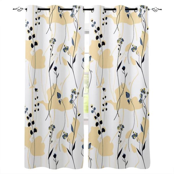 

spring branches flowers texture window curtains home decor living room curtain kitchen draperies for bedroom & drapes