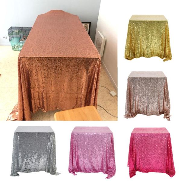 

table cloth rose gold sequin rectangular embroidered for baby shower party christmas wedding cover decor