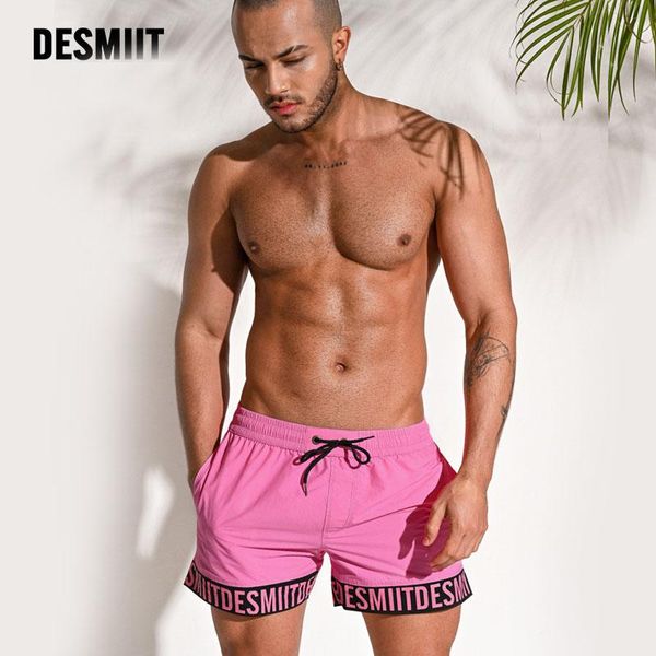

men's swimwear desmiit board shorts with lining surf swim trunks male holiday gym bermuda swimsuits beach 2105