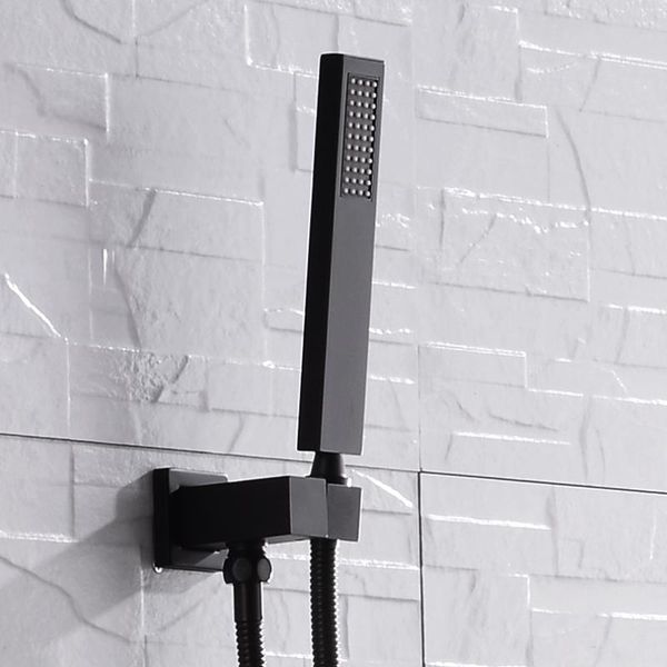 

brass handheld shower head with 1.5-meter long hose and holder bracket replacement showerhead bathroom square style black sets