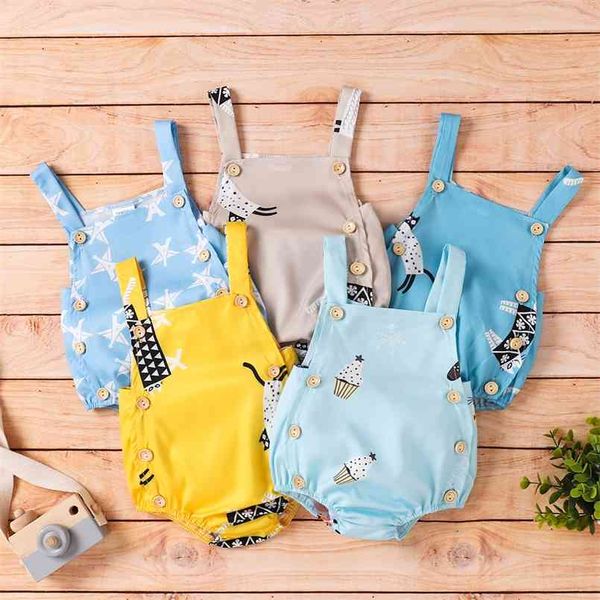 

summer baby strappy romper 210528, Blue