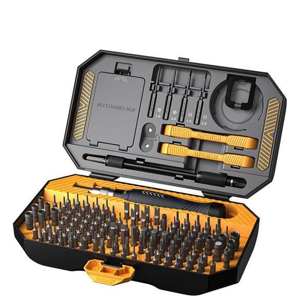 

professional hand tool sets jm-8183 145-in-1 screwdriver & screw bit set manual multi-purpose with slotted torx bits tweezers