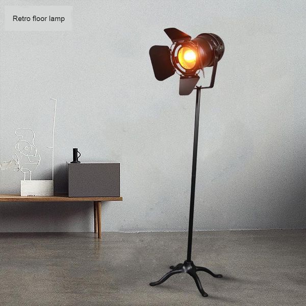 

floor lamps artpad iron painted lamp american retro creative light industrial living room e27 led red/black head choice