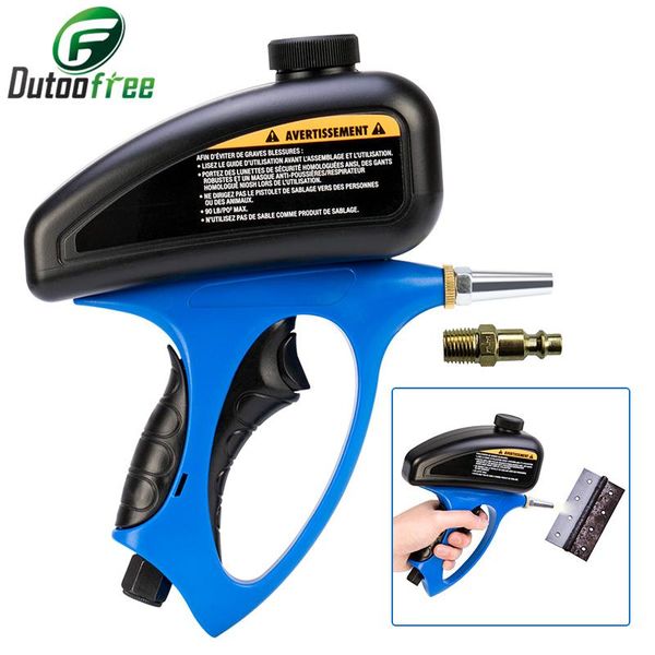 

pneumatic tools 1set handheld sand blasting machine anti-rust sandblaster protection gravity sandblasting gun mini air