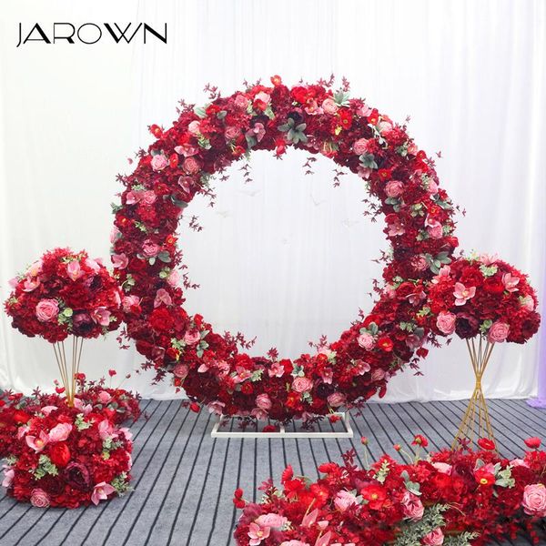 

decorative flowers & wreaths jarown customize backdrop wedding artificial garland arrangement frame background decoration flower ball arch h