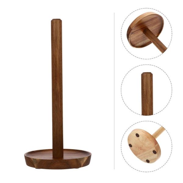 

toilet paper holders 1pc wooden holder roll papers tissue reserve