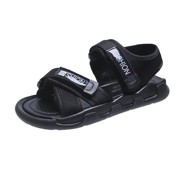 

style gladiator sandals ladies flat round toe holiday beach shoes comfortable platform, Black