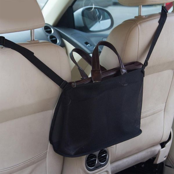 

car organizer net pocket handbag holder seatback mesh pet barrier accessories