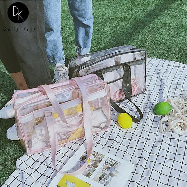 

evening bags ladies jk uniform bag women japanese style large transparent pvc handbag seaside beach shoulder lolita travel for girls