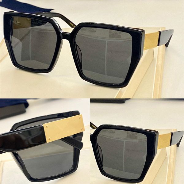 

summer sunglasses for men and women style anti-ultraviolet retro mu plate big square full frame fashion eyeglasses random box, White;black