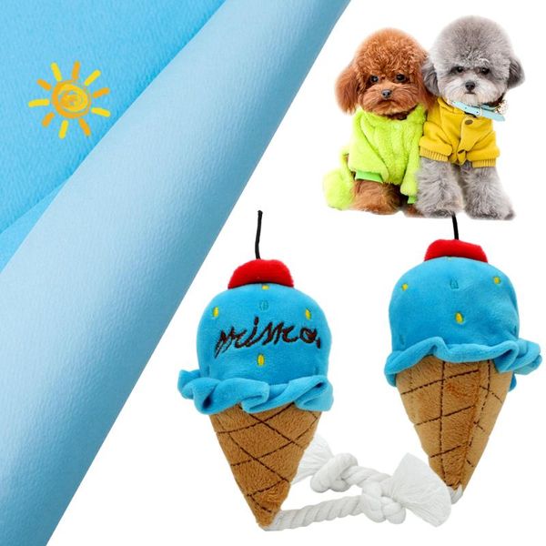 

small animal supplies pet toy ice cream sounding plush cat dog chew rope toys product