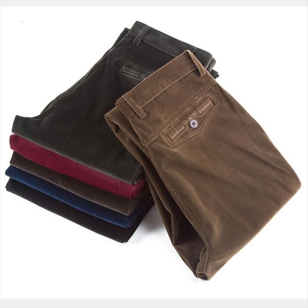 

wholesale autumn and winter women pants thick section corduroy casual loose middle aged trousers straight long pl, Black