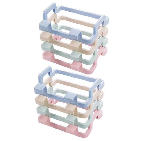 

waste bins 8pcs hook hanging rubbish rack storage bag foldable garbage shelf