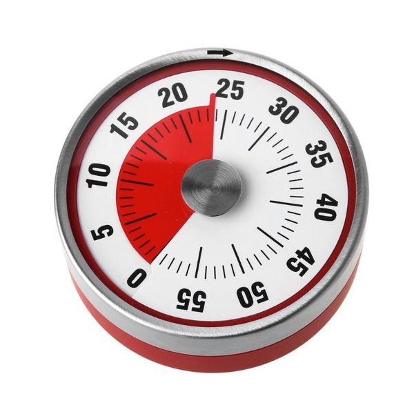 

timers stainless steel magnets fridge kitchen timer clock mechanical reminder sport