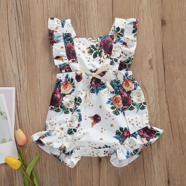 

baby & children's 0-24m born clothes boy girl kids cotton floral cute outfits infant sleeveless gift jumpsuits, Blue