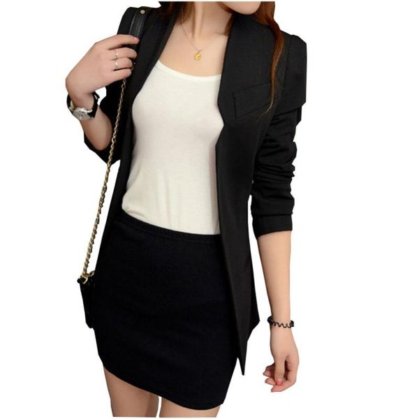 

women's suits & blazers women coat ladies and coats plus size long sleeve white black office work slim small suit outwear bodycon blaze