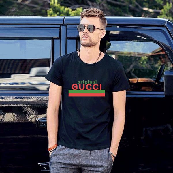 

mens design t-shirt spring summer color sleeves tees vacation short sleeve casual letters printing size range s-5xl, White;black