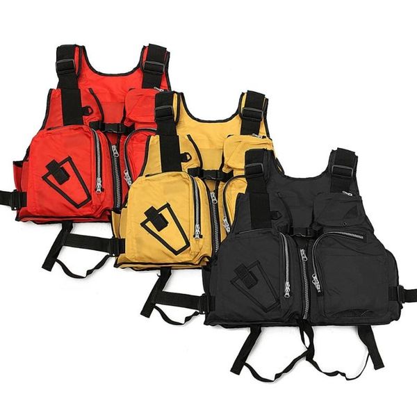 

life vest & buoy nylon kids adjustable jacket swimming boating ski drifting with whistle water sports