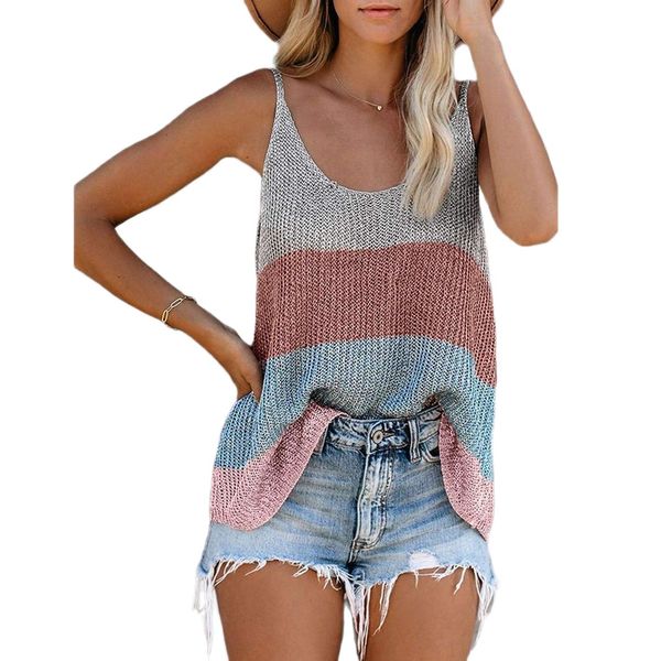 

styles women summer loose casual camis streetwear female knitted tees pullover women clothes camis, White