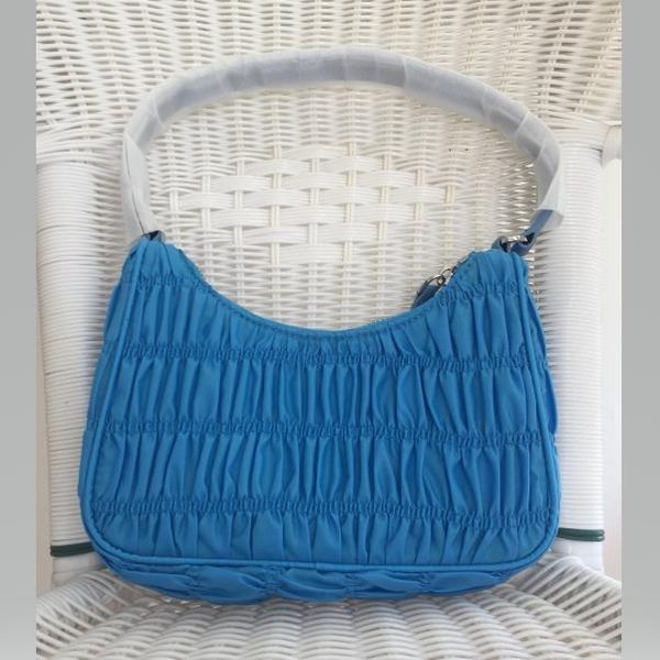 

designer 2021 bag style pleated nylon handle colorful ladies nylon bag