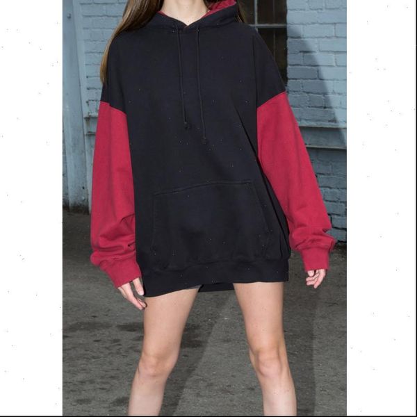 

women womens hoodie oversized color blocking soft with kangaroo pockets hooded pullovers, Black