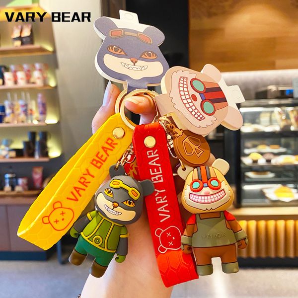 

key chain genuine trendy cool bear for lovers fashion versatile bag accessories creative gift, Silver