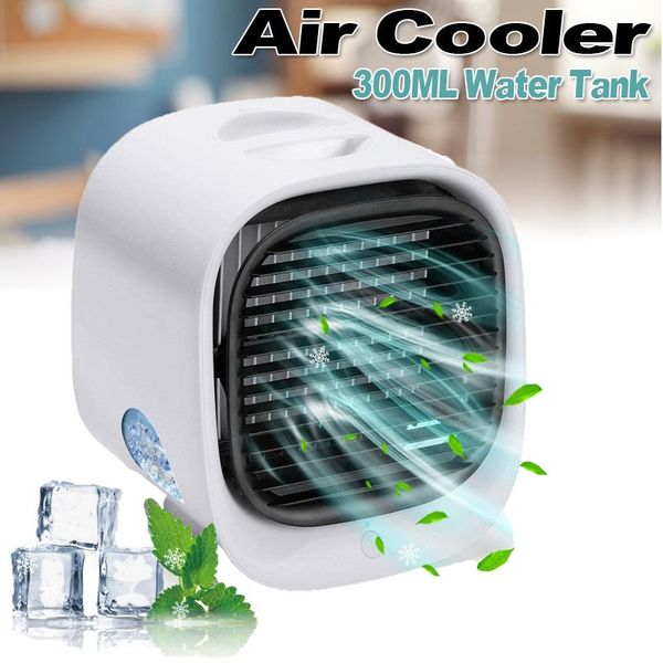 

electric fans portable air cooler fan usb mini cooling conditioner with night light personal space desk multifunction summer