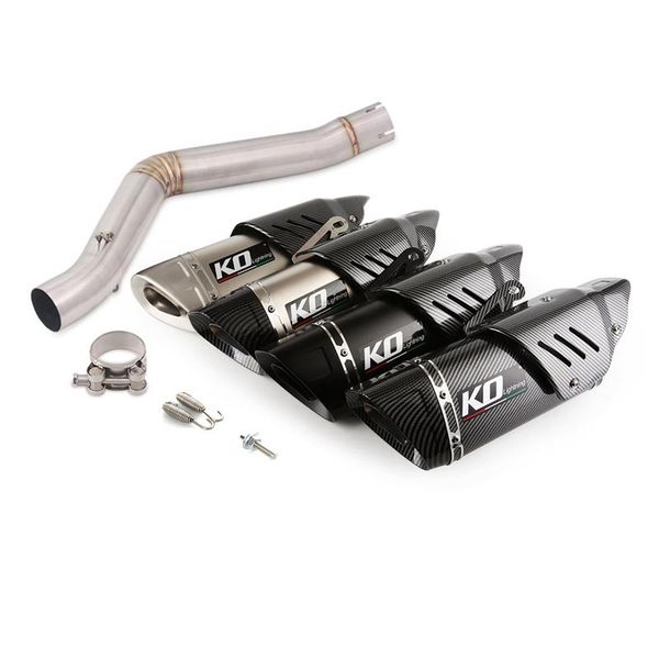 

motorcycle exhaust system escape mid connect pipe and 51mm tail delete catalyst for benelli 502c