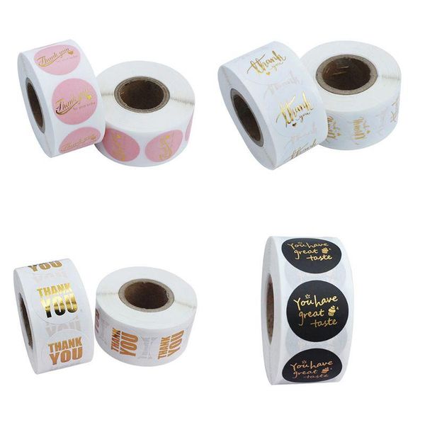 

gift wrap 500pcs thank you stickers round seal label for wedding package stationery